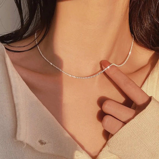 Sparkling Chain Choker Necklace